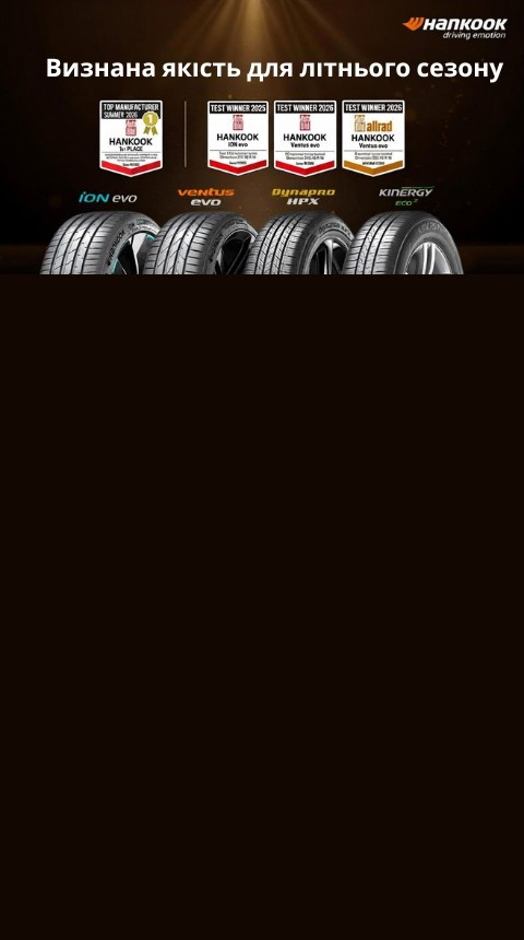 Hankook - кращий виробник 2026 року