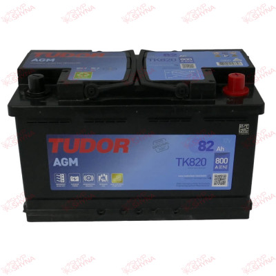 Tudor Start-and-Stop AGM 82AH 800EN плюс праворуч, зображення № 2