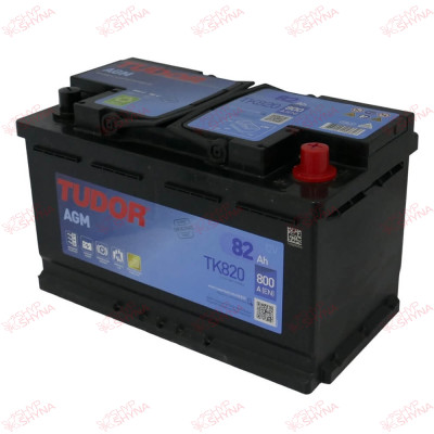 Tudor Start-and-Stop AGM 82AH 800EN плюс праворуч, зображення №