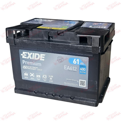Exide Premium 61AH 600EN плюс праворуч, зображення №