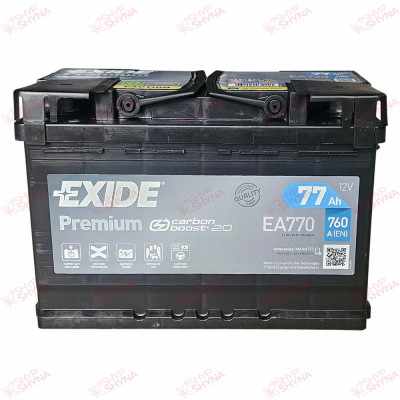 Exide Premium 77AH 760EN плюс праворуч, зображення № 3