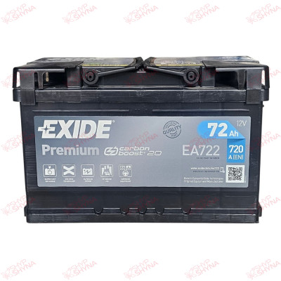Exide Premium 72AH 720EN плюс праворуч, зображення № 2