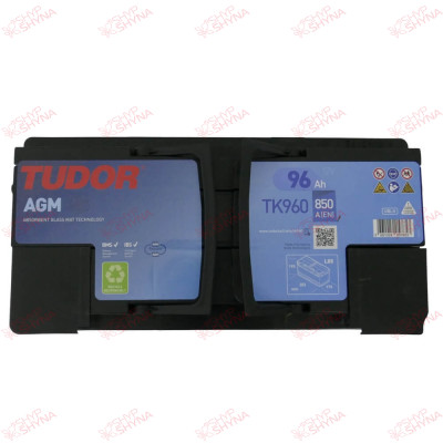 Tudor Start-and-Stop AGM 96AH 850EN плюс праворуч, зображення № 4