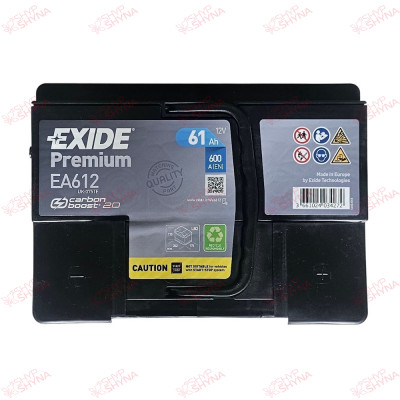 Exide Premium 61AH 600EN плюс праворуч, зображення № 4