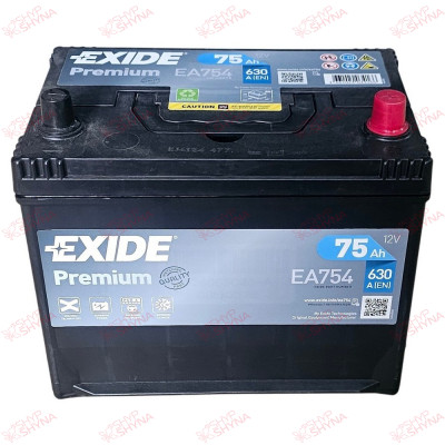 Exide ASIA Premium 75AH 630EN плюс праворуч, зображення № 3