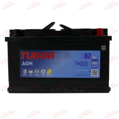Tudor Start-and-Stop AGM 82AH 800EN плюс праворуч, зображення № 4