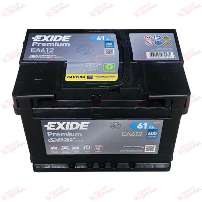 Exide Premium 61AH 600EN плюс праворуч, зображення № 3