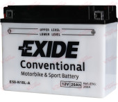 Exide Moto E50-N18L-A 20AH 260EN плюс праворуч, зображення №