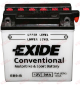Exide Moto EB9-B 9AH 100EN плюс ліворуч, зображення №