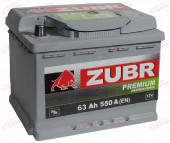 ZUBR Premium 63AH 550EN плюс праворуч, зображення №