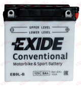 Exide Moto EB9L-B 9AH 100EN плюс праворуч, зображення №