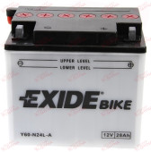 Exide Moto E60-N24L-A/Y60-N24L-A 28AH 280EN плюс праворуч, зображення №