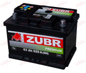 ZUBR Premium 63AH 630EN плюс праворуч, зображення №