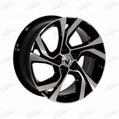 Replica Renault (RN5229) 7,5 17 5x114,3 ET40 DIA73,1 Black machined face, зображення №