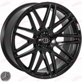 Replica Mercedes (JH-QC1157) 10 22 5x112 ET35 DIA66,6 Matt black, зображення №