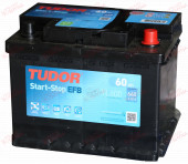 Tudor Start-and-Stop EFB 60AH 640EN плюс праворуч, зображення №