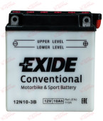 Exide Moto 12N10-3B 10AH 110EN плюс праворуч, зображення №