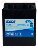 Exide Moto ETX14AHL-BS 12AH 210EN плюс ліворуч, зображення №