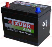 ZUBR ASIA Premium 75AH 740EN плюс ліворуч, зображення №