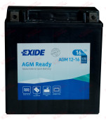 Exide Moto AGM12-16 16AH 170EN плюс ліворуч, зображення №
