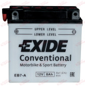 Exide Moto EB7-A 8AH 85EN плюс ліворуч, зображення №
