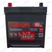 Tudor ASIA TECHNICA 50AH 360EN плюс ліворуч, зображення №